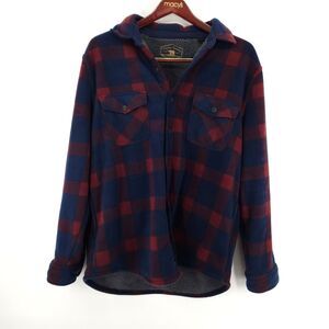 Freedom Foundry Super Plush Shirt Jacket Men's XL Sherpa Flannel Red Blue